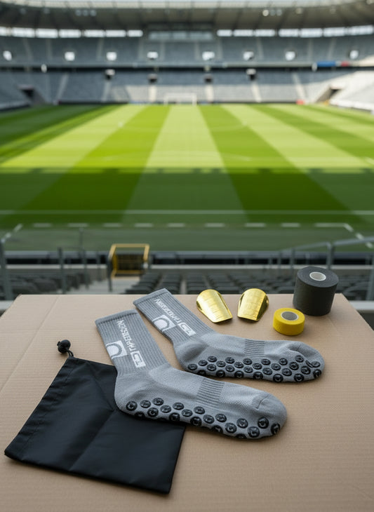 Duży Box Piłkarski can,t złoto szary